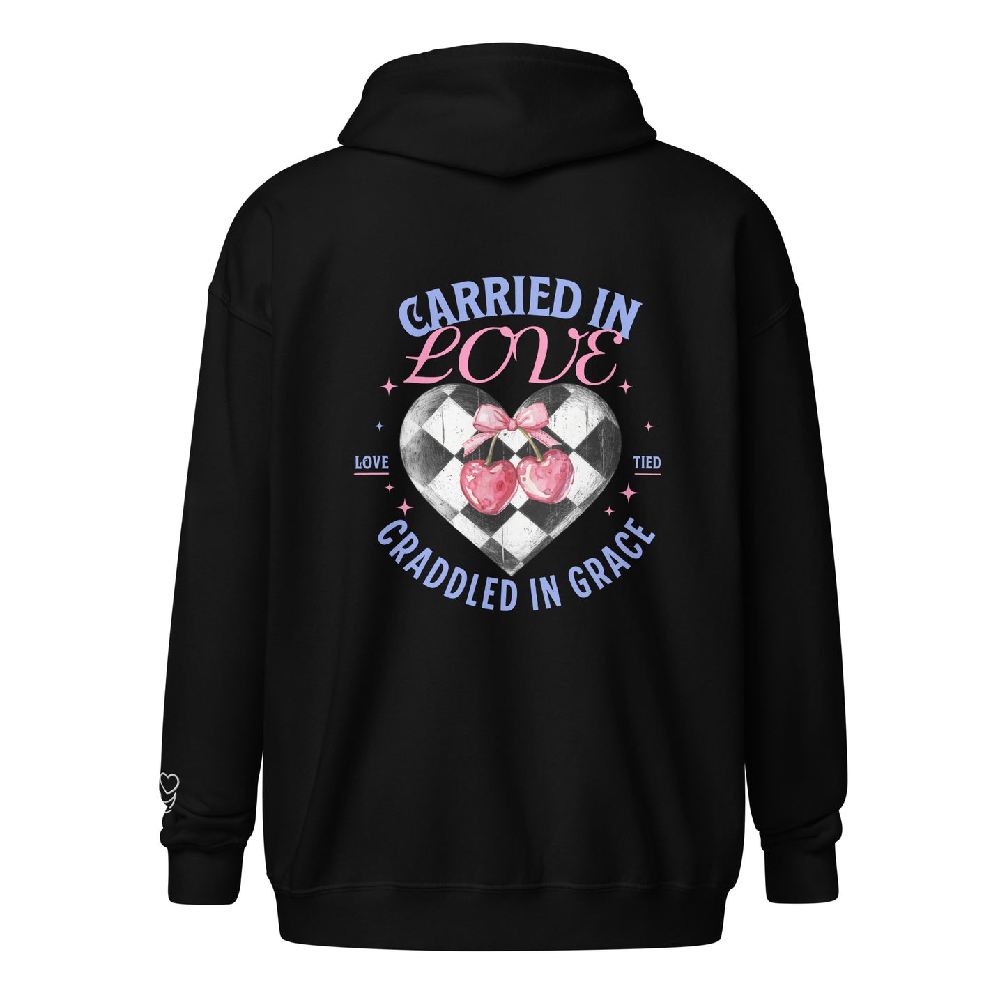 Carried in Love, Cradled in Grace – The Bella Collection - Unisex heavy blend zip hoodie